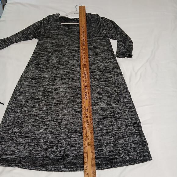 Nina Leonard Large Long-sleeved pockets heather grey A line dress high quality - Picture 9 of 13